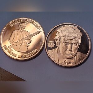2 Oz .999 Fine Copper Donald Trump Bundle - New